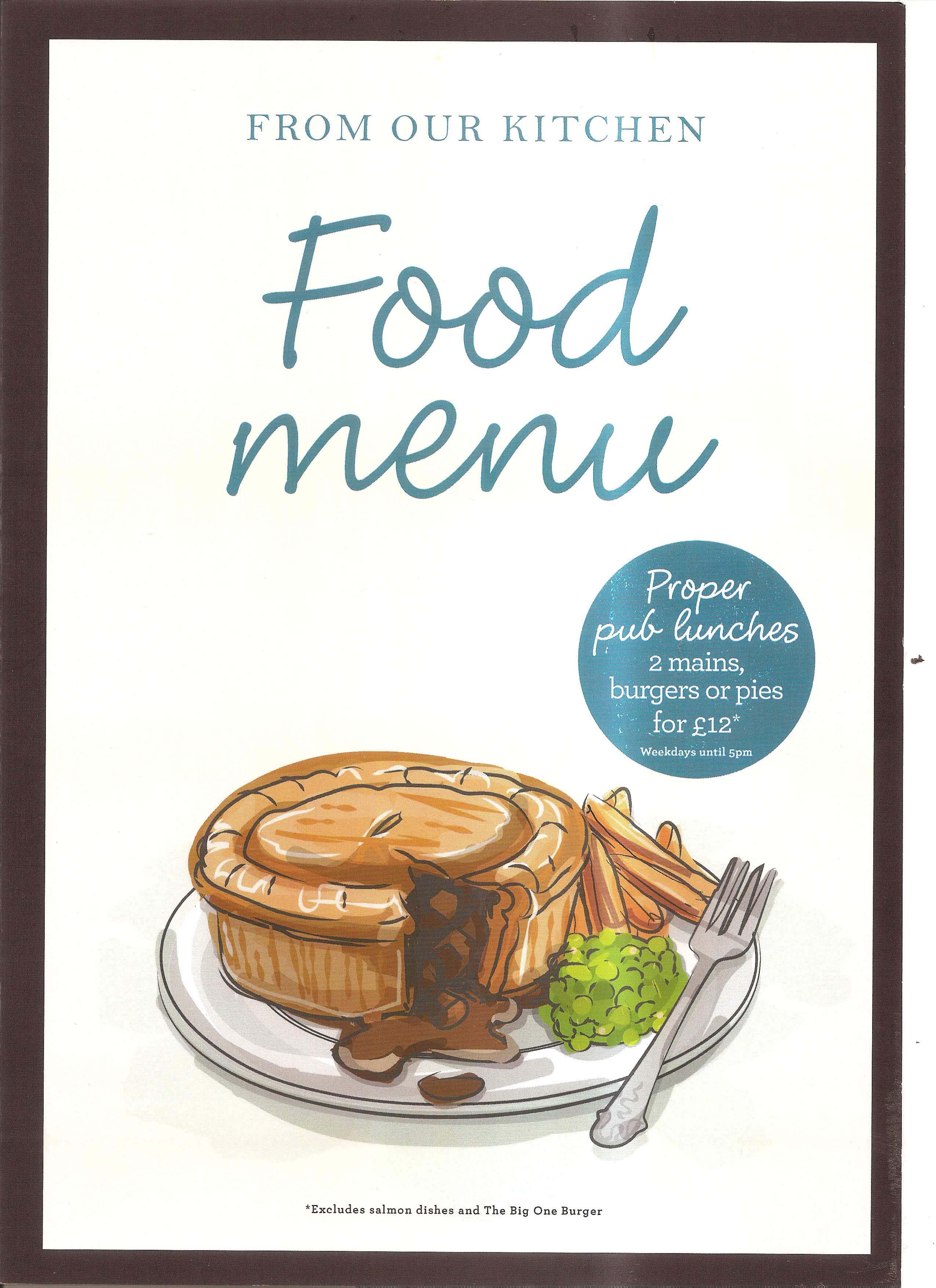 Rose and Crown menu Wolston Village Community site