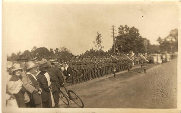 King George V inspects troops at Stretton, March 12th 1915 